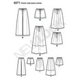 thumbnail image 3 of New Look Sewing Pattern 6271 - Misses' Skirt in Three Lengths and Pants or Shorts, Size: A (10-22), 3 of 4