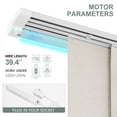 thumbnail image 3 of Yoolax Motorized Panel Track Blind Work with Remote Control Smart Light Filtering Vertical Blinds Electric Large Window Shade for Patio Sliding Door(Half Shading Jacquard Coffee,82"W x 84"H), 3 of 7