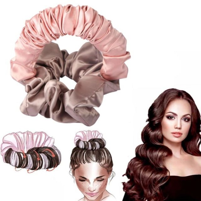 Banda para el pelo para rizar el cabello rosa/marrón oso de fresa Electrónica