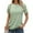 Green, variant on AOOCHASLIY Sport Clothes Clearaces Women's Casual Loose Elastic Yoga Tops Solid Colour Plunge Round Neck Short Sleeve T-Shirt Loose Top