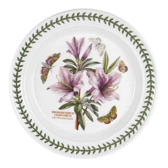 Portmeirion Botanic Garden Rhododendrum Liliiflorum Lily Flowered Azalea 10-in Dinner Plate
