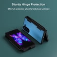 thumbnail image 4 of Dteck for Samsung Galaxy Z Fold6 Case, Shockproof Full Body Protection with Screen Protector Lychee Pattern PU Leather Anti-Drop Phone Case Cover Compatible with Galaxy Z Fold 6 5G, Blue, 4 of 7