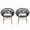 Dark Gray & Teak, variant on Tcbosik 2 Pack Lounge Chairs for Outdoor, Wicker Chair with Cushion, Papasan Style Dining Chair with Metal Frame for Patio, Garden, Backyard, Dark Gray & Teak