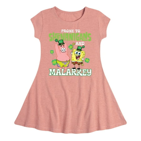 

SpongeBob SquarePants - Prone To Shenanigans And Malarkey - Girls Fit And Flare Cap Sleeve Dress