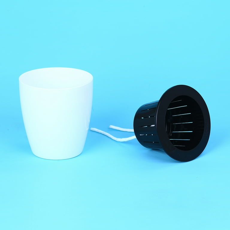 6 Pack 4.7 Inches Self Watering Planter Wicking Pots for Indoor Golden Devil's Ivy, African Violet, Ocean Spider Plant, Orchid, White Color 6 Pack 4.7 Inches Self Watering Planter Wicking Pots for Indoor Golden Devil's Ivy, African Violet, Ocean Spider Plant, Orchid, White Color