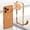 Orange, variant on ShellTech Metal Frameless Phone Case Compatible with iPhone 17 Pro Metal Bumper Frame Slim Hard Case Cover with Camera Lens Protector , Metal Frame with Soft Inner Bumper,Titanium
