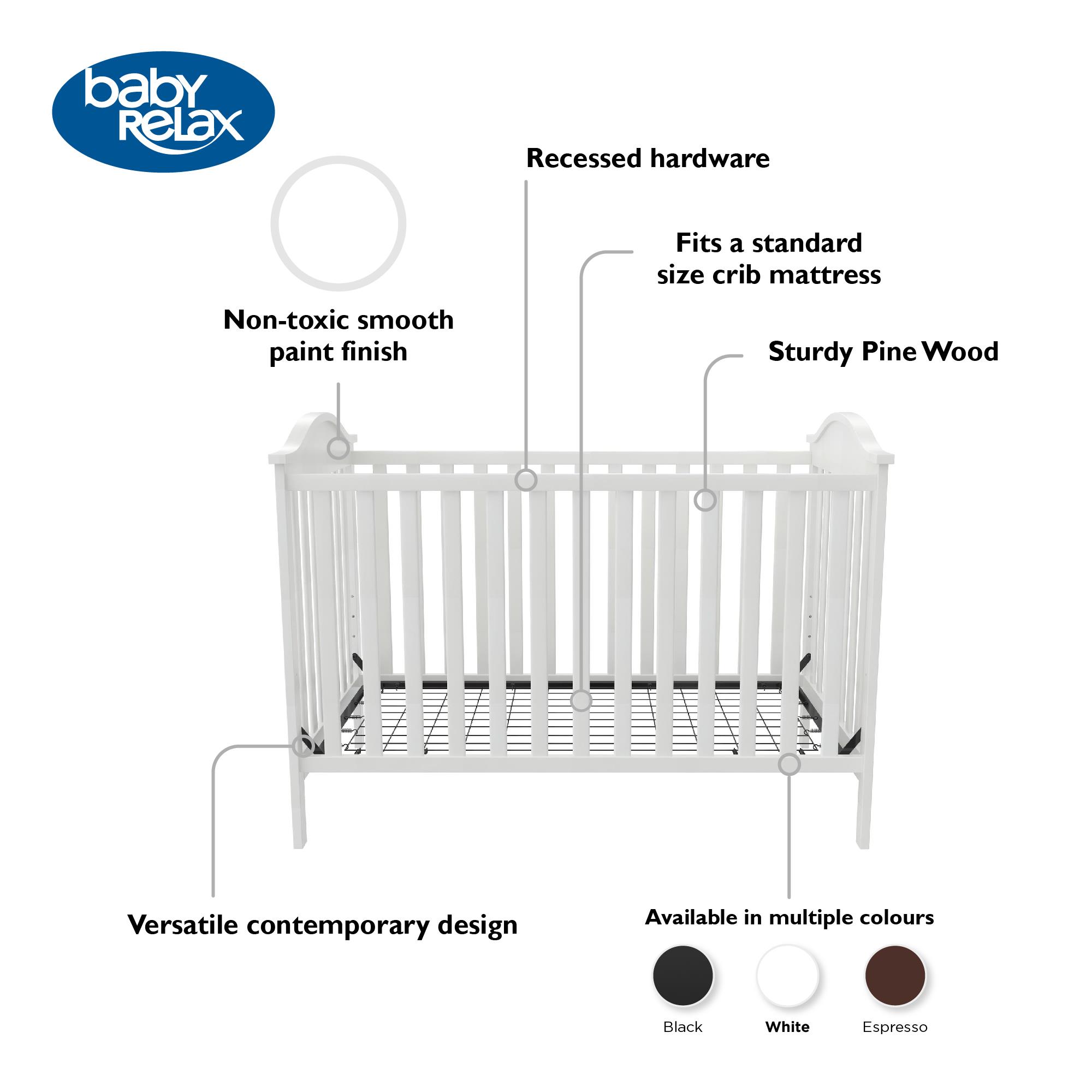 Baby Relax Adele 3-in-1 Convertible Crib, White - image 5 of 14