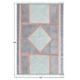 thumbnail image 3 of Casavani Cotton Handblock Printed Rug Blue Area Rug for Living Dining Bedroom 6x8 feet, 3 of 6