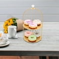 thumbnail image 4 of KONTONTY Golden Cake Stand 2 Tier Serving Stand Bird Cage Dessert Stand Pastry Candy Plate For Wedding Party Birthday Baby Shower Celebrations Cake Stand, 4 of 8