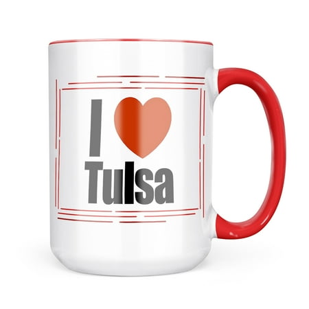 

Neonblond I Love Tulsa region: Oklahoma United States Mug gift for Coffee Tea lovers