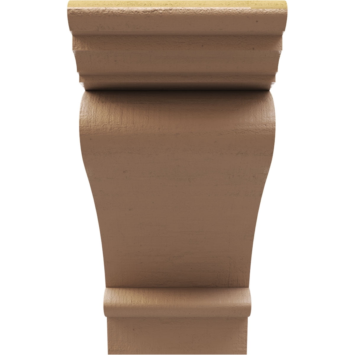3"W x 9"D x 6"H Classic Mayflower Rough Cedar Woodgrain TimberThane Corbel, Primed Tan