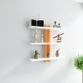 thumbnail image 3 of Mita 19" Modern Wood Wall Shelf with 3 Shelf, White, Veneer, 3 of 7
