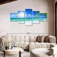 thumbnail image 2 of Elephant Stock Beach Daydream Wall Art - Horizontal Multi Panel Canvas - Living Room Wall Decor - Beach Multi Panel - Blue And Green Decor - 92" x 42", 2 of 8