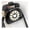Black, variant on Women's Retro Telephone Shaped Crossbody Bag - 3.5mm Jack PU Leather Top-Handle Tote (8.2×3.5×6.3in)