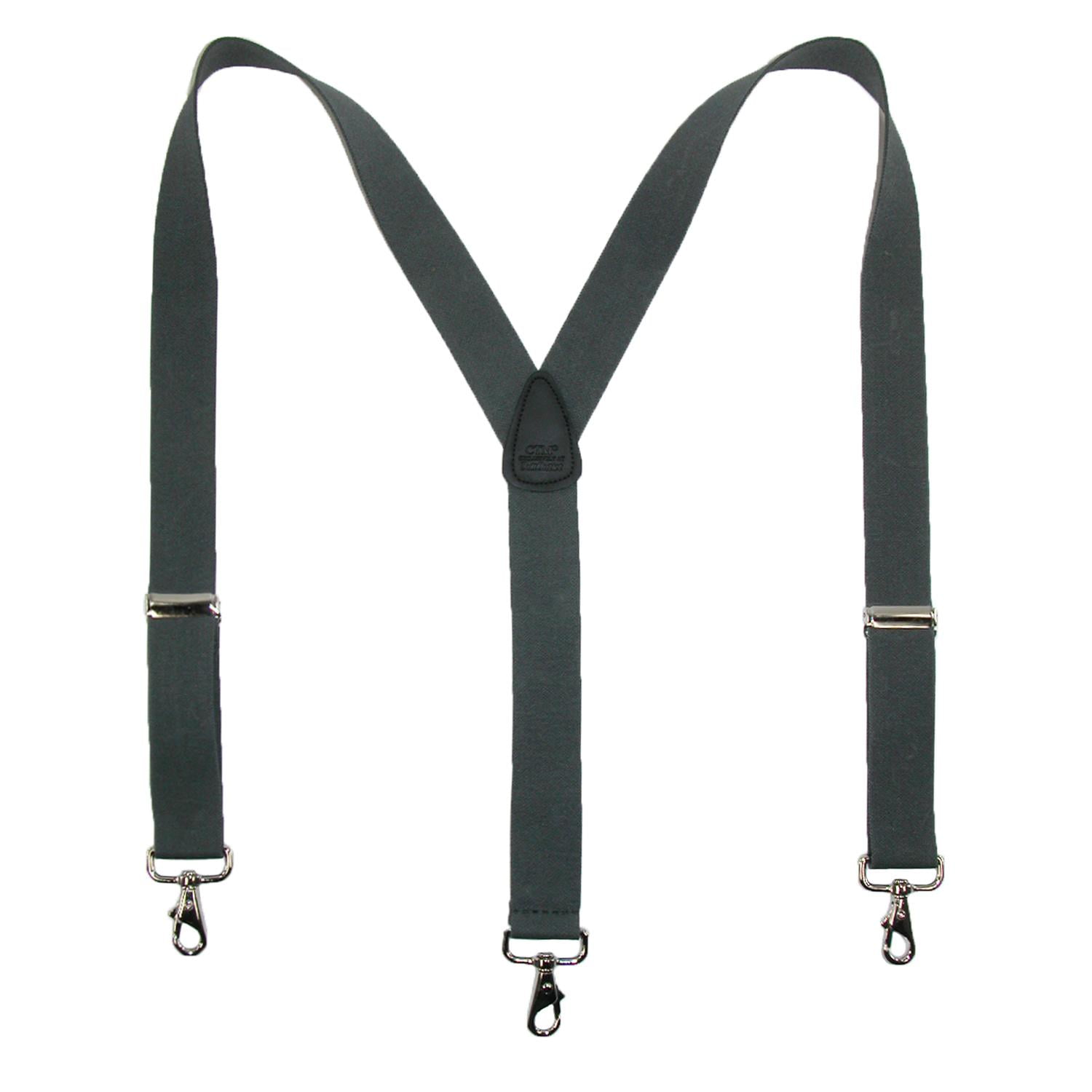 Men/'s Women Elastic Suspender with Metal Swivel Hook Clip End Black Y-back Style