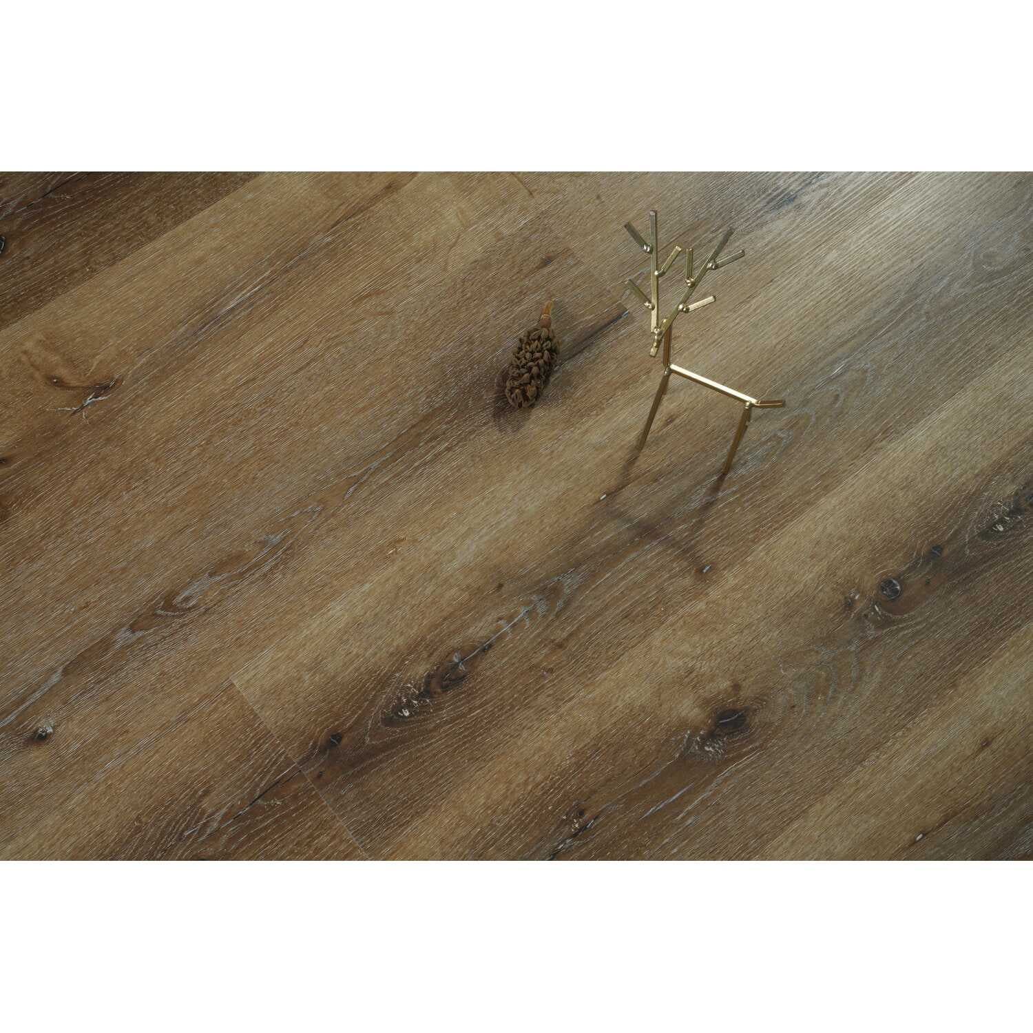 Elegant Kitchen and Bath Luxury Vinyl Flooring 7 x 48 x 5.5mm 12 mil in Hickory Oak