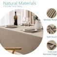 thumbnail image 3 of Rectangle Tablecloth Linen Textured Waterproof & Stain Resistant Table Cloth Wrinkle Free Decorative Fabric Farmhouse Table Cover for Dining/Party/Buffet/Wedding, 52 x 70 Inch, Sage Green, 3 of 6