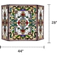 thumbnail image 3 of RADIANCE Goods Tiffany-Style 3pcs Folding Victorian Fireplace Screen 44" Wide, 3 of 3