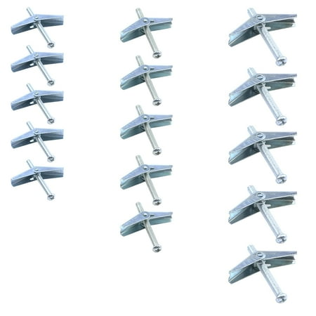 

FENG15 PCS Toggle Bolt and Wing Nut for Hanging Heavy Items on Drywall-(M5/M6/M8 5 PCS Each)-240810