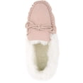 thumbnail image 6 of Snugrugs Womens Wool Lined Moccasin Slippers with Rubber Sole & Wool Cuff - Beige - US 7, 6 of 7