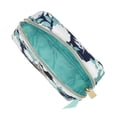 thumbnail image 5 of Sophia Joy Zippered Travel Makeup & Accessory Clutch in Blue Floral Pattern with Signature Gold Hardware, 5 of 7