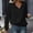 Black women fall cardigan with pockets a1, variant on Women Fall Winter Collared Long Sleeve Zip Up Cardigan Tops Casual Basic Pullover Sweaters Dressy Knit Tops for Work Outdoor, Blue S