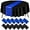 Black Blue, variant on 12 Pack 12x108 Inch Satin Table Runner and 84 Inch Round Plastic Tablecloths Set Black and Gold Disposable Round Table Cover for Graduation Wedding Bridal Shower Anniversary Birthday Party Decorations