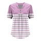 thumbnail image 4 of Camiseta de Cuello en V de Impresión Casual de Manga Corta de las Mujeres, Top Cómodo Ligero para la Primavera Y el Verano, 4 of 6