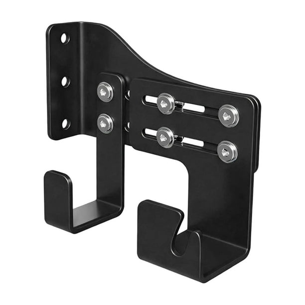 Soporte para motosierra de pared, ajustable, para garaje y cobertizo. Negro