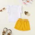 thumbnail image 5 of Tiny Cutey Baby Girl Clothes Outfits Toddler Summer Sleeveless T-Shirt Shorts 2pcs Set for 5-6T, 5 of 6