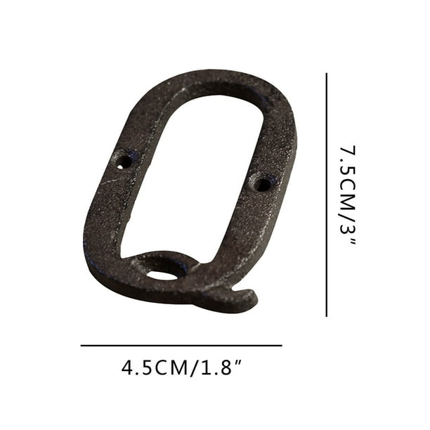 Xihbxyly Letras de Hierro Forjado de Aleación, Estilo Industrial Antiguo, Textura Retro Pesada, Decoración Versátil para El Hogar, Jardín, Tienda, Números de Casa Personalizables, Personajes de Parej