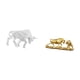 thumbnail image 5 of Escultura moderna de toro en resina, figura abstracta coleccionable, estatua de oso y toro Feng Shui, obra de arte animal china para mesa de entrada o, 5 of 8