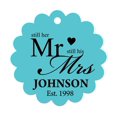 thumbnail image 1 of 100 PCS Still Hers Mr & Still His Mrs Custom Made Scallop Edge Hang Tags Personalized Wedding VowsÂ&nbsp;RenewalÂ&nbsp;FavorÂ&nbsp;Gift Tags, 1 of 1