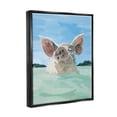 thumbnail image 3 of Stupell Industries Abstract Pig Swimming Animal Animals & Insects Painting Black Floater Framed Art Print Wall Art, 3 of 6