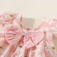 thumbnail image 4 of Robe Bébé Fille à Manches Courtes à Col Rond Floral Bowknot A-line, 4 of 9