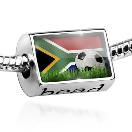 Bead Soccer Team Flag South Africa Charm Fits All European (The Best Soccer Team In South Africa)