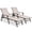 Beige, variant on Crestlive Products Set of 2 Outdoor Patio Lounge Chairs Aluminum Adjustable Chaise, Beige