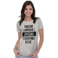 thumbnail image 3 of Unique Like Everyone Else Funny Womens Slim Fit Graphic Tee Brisco Brands L, 3 of 5