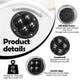 thumbnail image 3 of 8PCS Black Self Adhesive Caster Wheels Mini Swivel Wheels Stainless Steel Paste Universal Wheel Heavy Duty 360 Degree Rotation Sticky Pulley for Storage Box Furniture Trash Can, 3 of 7