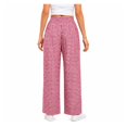 thumbnail image 5 of Wevis Women Elastic High Waist Gingham Wide Leg Pants, Loose Plaid Palazzo Trousers with Side Pockets Casual Daily Bottoms, 5 of 6