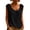 01 Black, variant on Fewfanhot Womens Casual Tops Sleeveless Tank Tops Scoop Neck Button Pleated Blouse