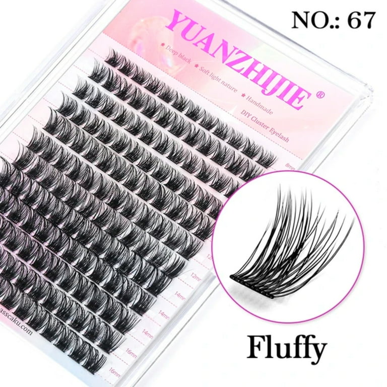 DEKAXID  MASSCAKU 12 Rows DIY lashes Cluster 30D40D False Eyelashes Heat Bonded Premade Fans Individual Natural Segmented Lash Clusters
