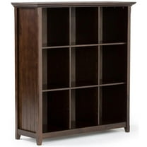 Trent Home Wood Transitional 9 Cube Bookcase and Unit in Brunette Brown