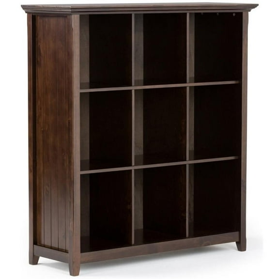 Trent Home Wood Transitional 9 Cube Bookcase and Unit in Brunette Brown