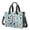 Pug and Dog Paw Print Blue Pattern, variant on Bichon Frise and Flowers Pink Pattern Canvas Messenger Tote Bag, Nurse Handbag with Multi Pockets & Removable Strap, Large Capacity Gifts for Birthday Christmas Thanksgiving