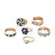 thumbnail image 3 of Guardurnaity 6 unids/set estrella amor corazón Yin Yang anillos para mujer chica Metal anillos de dedo anillos apilables joyería de moda regalo Ropa, zapatos y accesorios Miscelánea Guardurnaity AP005898-00, 3 of 6