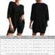 thumbnail image 2 of Bermudas Conjuntos cortos de 2 piezas de algodón con cuello redondo para mujer, hombros caídos, ajuste holgado, atuendo diario Kuymtek Negro T S para Mujer, 2 of 6