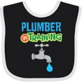 thumbnail image 3 of Inktastic Future Plumber in Training Boys Baby Bib, 3 of 4