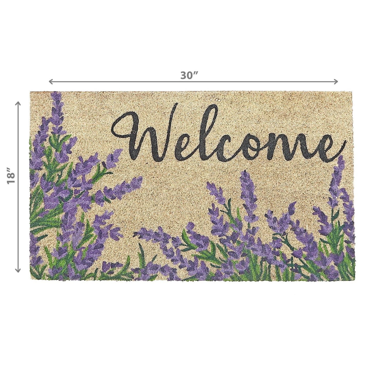 IH Casa Decor Natural Fibers Door Mat Lavender Welcome