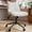 White, variant on Genpo Desk Chair, Armless Desk Chair with Wheels, Black PU Leather Small Computer Desk Chairs for Small Place Home Bedroom Vanity Makeup